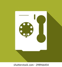 Icon phone with a long shadow