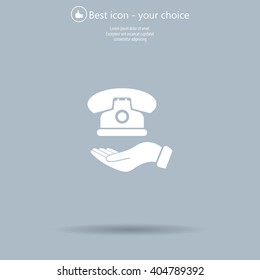 Icon of phone on hand