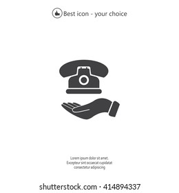 Icon of phone on hand