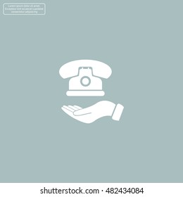 Icon of phone on hand