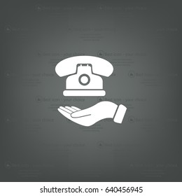 Icon of phone on hand