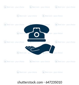 Icon of phone on hand