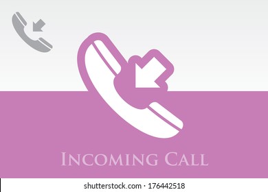 Icon of phone receiver on Colorful Background. Eps.-10.