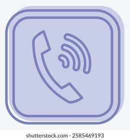 Icon Phone. related to Public symbol. two tone style. design editable