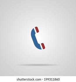icon phone with shadow. Vector illustrations