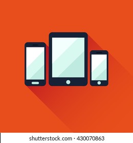  icon phone, tablet flat