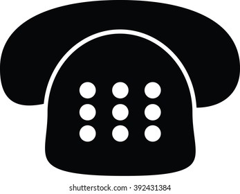Icon phone. The telephone icon. The vector image of the phone with buttons