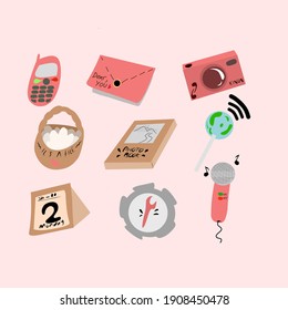 Icono para el tema del teléfono en rosa