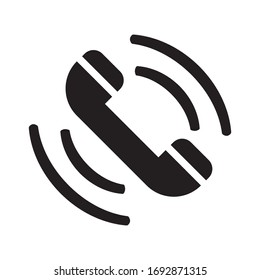 icono vector de teléfono con fondo blanco y color negro de los pasos 10