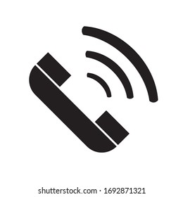 icon phone vector with white background and black collor from eps 10