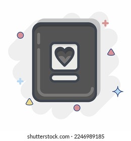 Icon Photo Album. related to Photography symbol. Comic Style. simple design editable. simple illustration