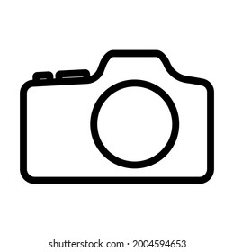Icon Of Photo Camera. Bold outline design with editable stroke width. Vector Illustration.
