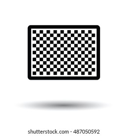Icon of photo camera sensor. White background with shadow design. Vector illustration.