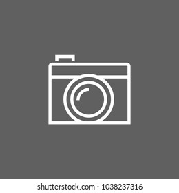 Icon of photo camera. Tool, device, equipment. Photography concept. Can be used for topics like modern technology, inspiration, art.