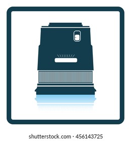 Icon of photo camera wide lens. Shadow reflection design. Vector illustration.