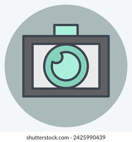 Icon Photo Editor. related to Creative Concept symbol. color mate style. simple design editable. simple illustration