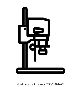 Icon Of Photo Enlarger. Bold outline design with editable stroke width. Vector Illustration.