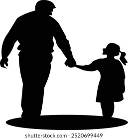 icon photo of a father and son holding hands