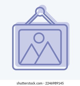 Icon Photo Frame. related to Photography symbol. two tone style. simple design editable. simple illustration