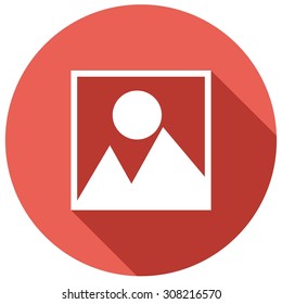 Icon Photo Frames with a long shadow