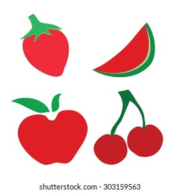 Icon Photo Fruit on a white background