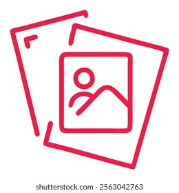 Icon of Photo Gallery with Two Overlapping Images

