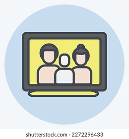 Icon Photoframe. related to Family symbol. simple design editable. simple illustration