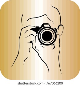 Icon Photographer Stock Vector (royalty Free) 767066200 