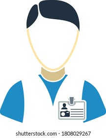 Icon Of Photographer. Flat Color Design. Vector Illustration.