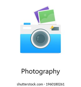 Icon of a photography in flat concept gradient design