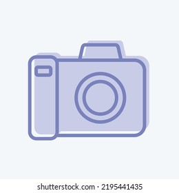 Icon Photography. suitable for education symbol. two tone style. simple design editable. design template vector. simple illustration