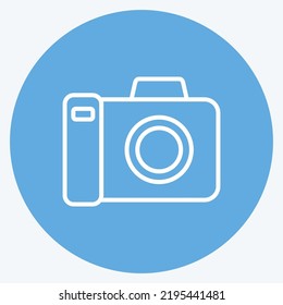 Icon Photography. suitable for education symbol. blue eyes style. simple design editable. design template vector. simple illustration