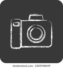 Icon Photography. suitable for education symbol. chalk Style. simple design editable. design template vector