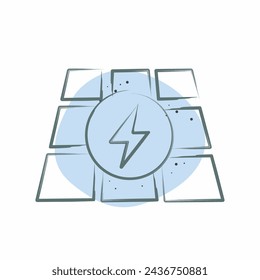 Icon Photovoltaic. related to Solar Panel symbol. Color Spot Style. simple design illustration.