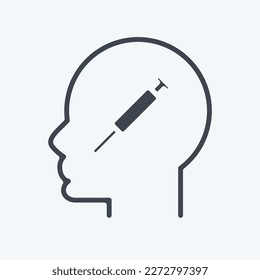 Icon Physic Addiction. related to Psychology Personality symbol. simple design editable. simple illustration