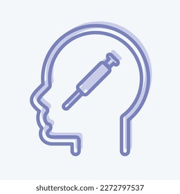 Icon Physic Addiction. related to Psychology Personality symbol. simple design editable. simple illustration