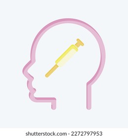 Icon Physic Addiction. related to Psychology Personality symbol. simple design editable. simple illustration