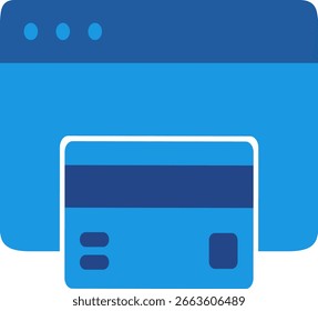 The icon of a physical ATM card whose data is being manually entered into an online form indicates that the card data is being input.