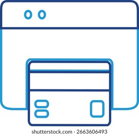 El icono de una tarjeta ATM física cuyos datos se están introduciendo manualmente en un formulario en línea indica que se están introduciendo los datos de la tarjeta.