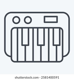 Icon Piano Keyboard. related to Kindergarten symbol. line style. design editable
