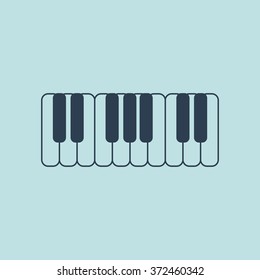 Icon of Piano Keys. EPS-10.