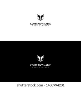 Icon Piano Logo Design For Music Academy Company