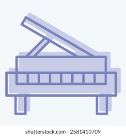 Icon Piano. related to Hobbies symbol. two tone style. design editable