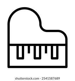 Icon of a piano representing music, performance, and art.