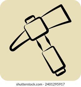 Icono Elija hacha. relacionado con el símbolo Construcción. estilo dibujado a mano. diseño simple editable. ilustración simple