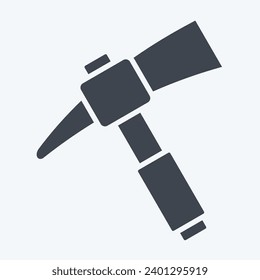 Icon Pick axe. related to Construction symbol. glyph style. simple design editable. simple illustration