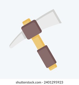 Icon Pick Axt. in Zusammenhang mit dem Bauzeichen. Flachstil. einfaches Design bearbeitbar. einfache Abbildung