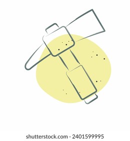 Icon Pick axe. related to Construction symbol. Color Spot Style. simple design editable. simple illustration