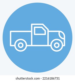 Icon Pick Up. suitable for Automotive symbol. blue eyes style. simple design editable. design template vector. simple illustration