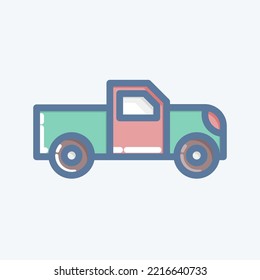 Icon Pick Up. suitable for Automotive symbol. doodle style. simple design editable. design template vector. simple illustration